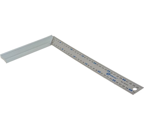 Столярный угольник 350мм, нерж.сталь, алюминиевое основание КОБАЛЬТ 243-615