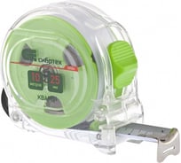 Рулетка СИБРТЕХ Кварц прозрачный корпус, амортизатор, 10 м, 25 мм 32524