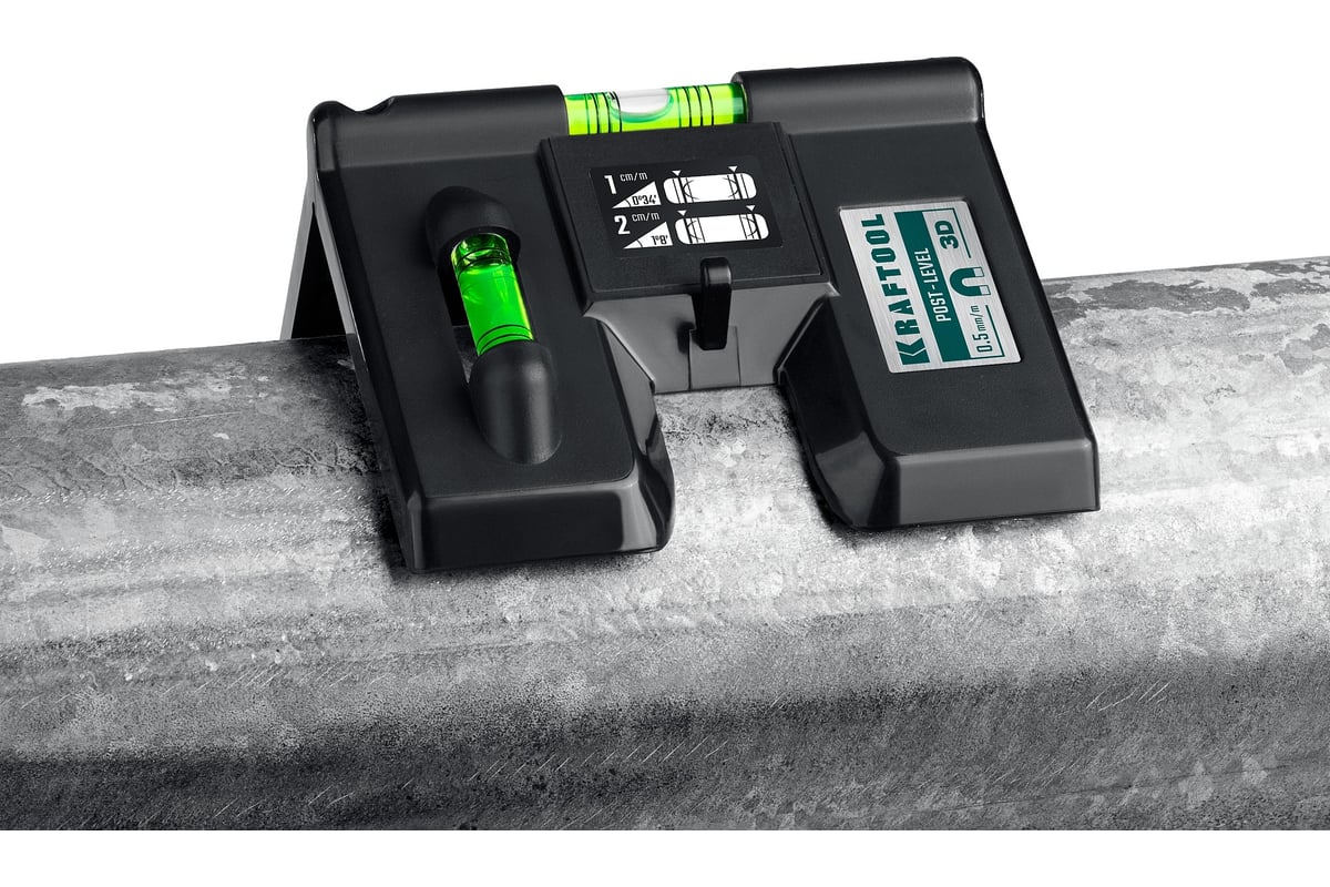 Магнитный угловой уровень KRAFTOOL Post level 3 глазка 34788 - выгодная ...