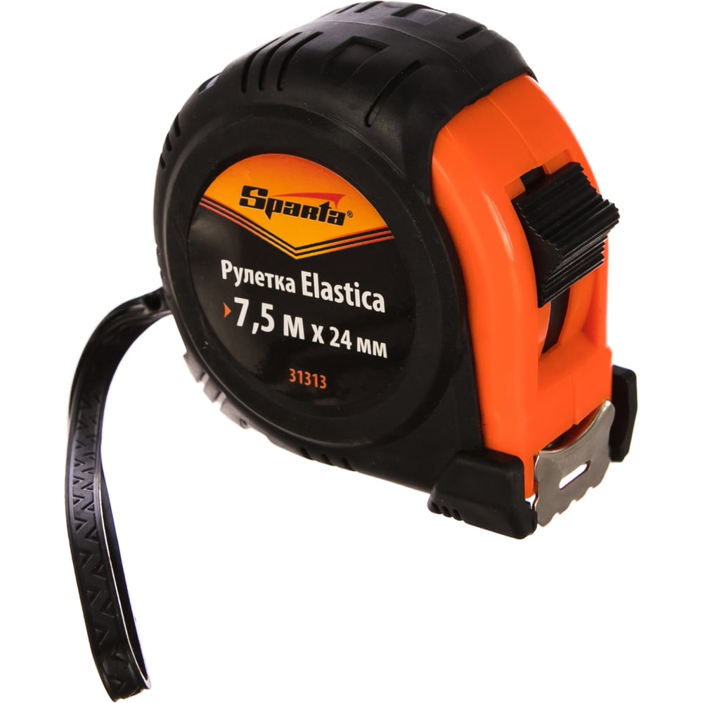 Рулетка SPARTA Elastica 7.5мх24мм, обрезиненный корпус 31313 - выгодная ...