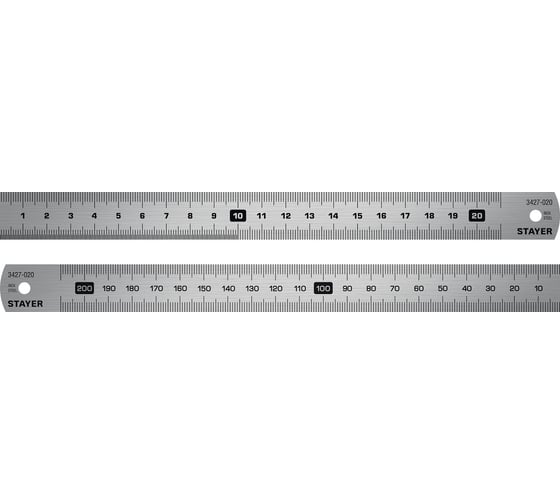 Нержавеющая линейка STAYER Professional длина 0.2 м 3427-020_z02 1
