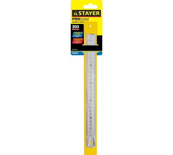 Нержавеющая линейка STAYER Professional длина 0,3 м,  3427-030_z01