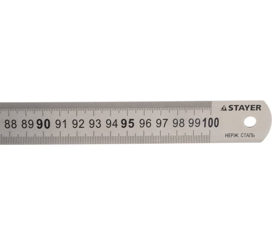 Нержавеющая линейка с двухсторонней гравированной шкалой 1м STAYER PROFI 3427-100_z01