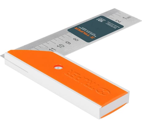 Угольник столяра TRUPER 20 см  полотно из нержавеющей стали, ручка из алюминия, гравировка 14372