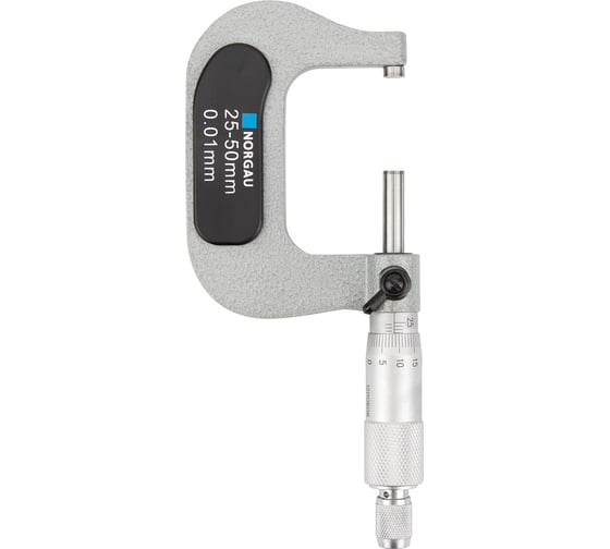 Гладкий микрометр NORGAU 25-50 мм/0,01 мм, тип NM-50 041001050