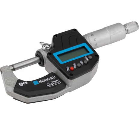 Цифровой микрометр NORGAU IP65 0-25 мм/0,001 мм 041057025