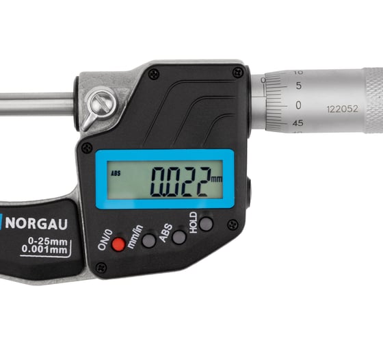 Цифровой микрометр NORGAU IP65 0-25 мм/0,001 мм 041057025