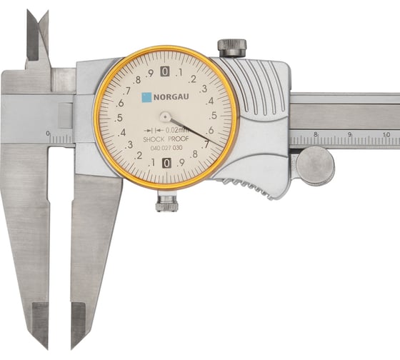 Штангенциркуль с круговой шкалой NORGAU 0-200 мм/0,01 мм, тип NCD-20AD 040027030