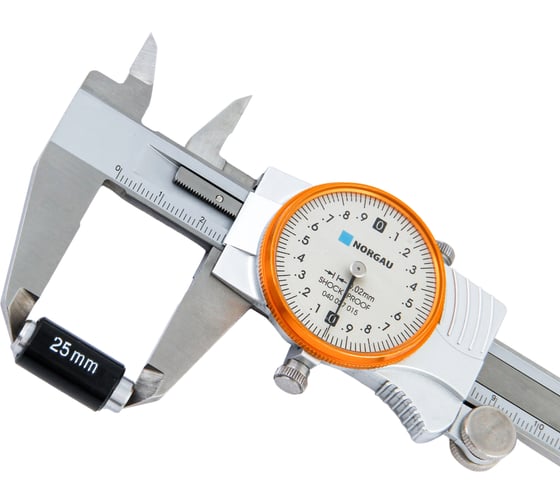 Штангенциркуль с круговой шкалой NORGAU 0-150 мм/0,02 мм, тип NCR-1502 040027015