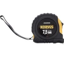 Рулетка Korvus 2500908 7.5 м, 25 мм, обрезиненный корпус Лк-00005429