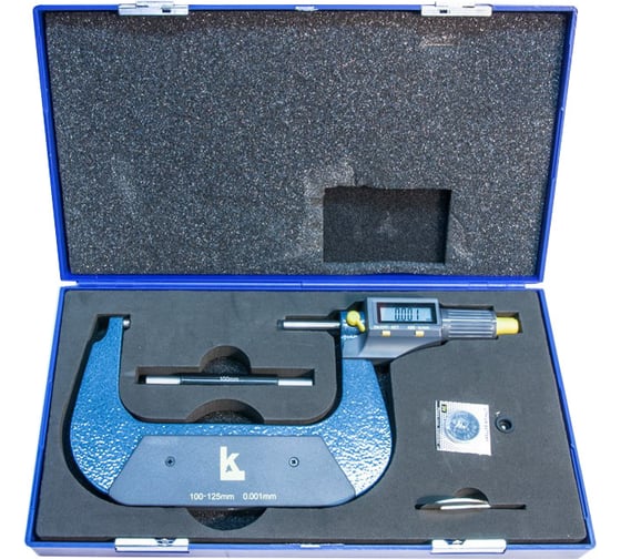 Микрометр цифровой МКЦ 100-125 0,001 1 кл. точности КАЛИБРОН 96433