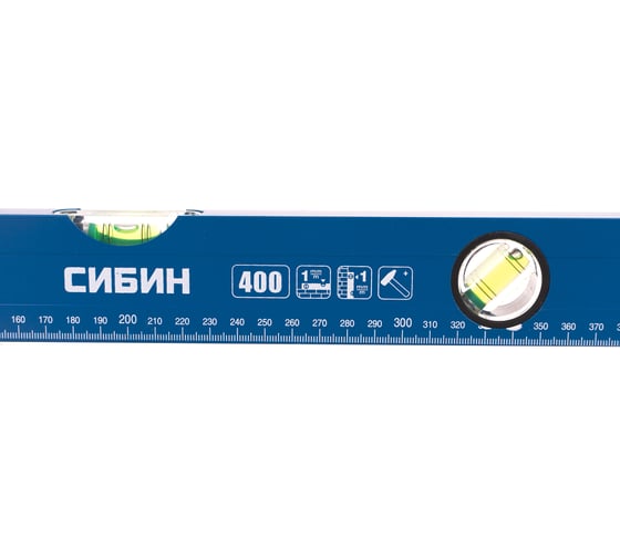 Коробчатый уровень СИБИН 3 противоударных ампулы 40 см 34605-040