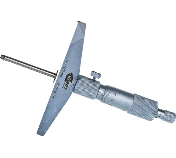 Микрометрический глубиномер GRIFF ГМ 100 ГОСТ 7470-92 пр-во Guilin Measuring D102009