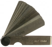 Набор щупов 0.02-0.5 мм, 17 пластин, длина 70 мм GRIFF D127010