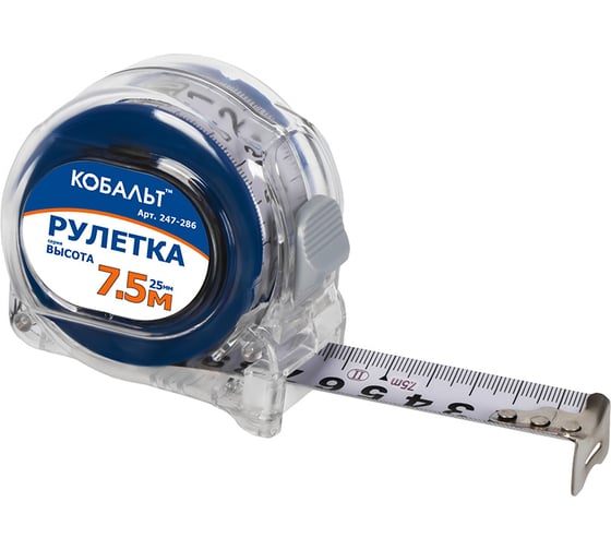 Рулетка КОБАЛЬТ Высота 7.5м x 25мм 247-286 1