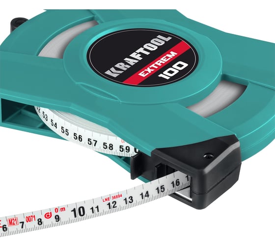 Геодезическая стальная мерная лента KRAFTOOL Extrem 100 м 34185-100