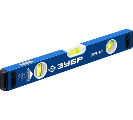 Усиленный уровень ЗУБР Профессионал 400 мм, с зеркальным глазком 34590-040