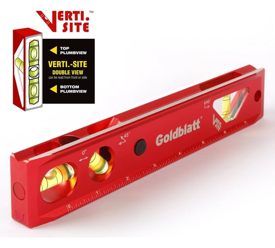 Строительный уровень Goldblatt 230 мм verti.site G09006