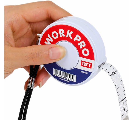 Рулетка WORKPRO мягкая, 3 м WP261001