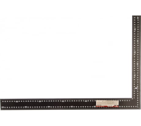 Столярный цельно-металлический угольник, крашеная шкала 400х600 мм КУРС 19620