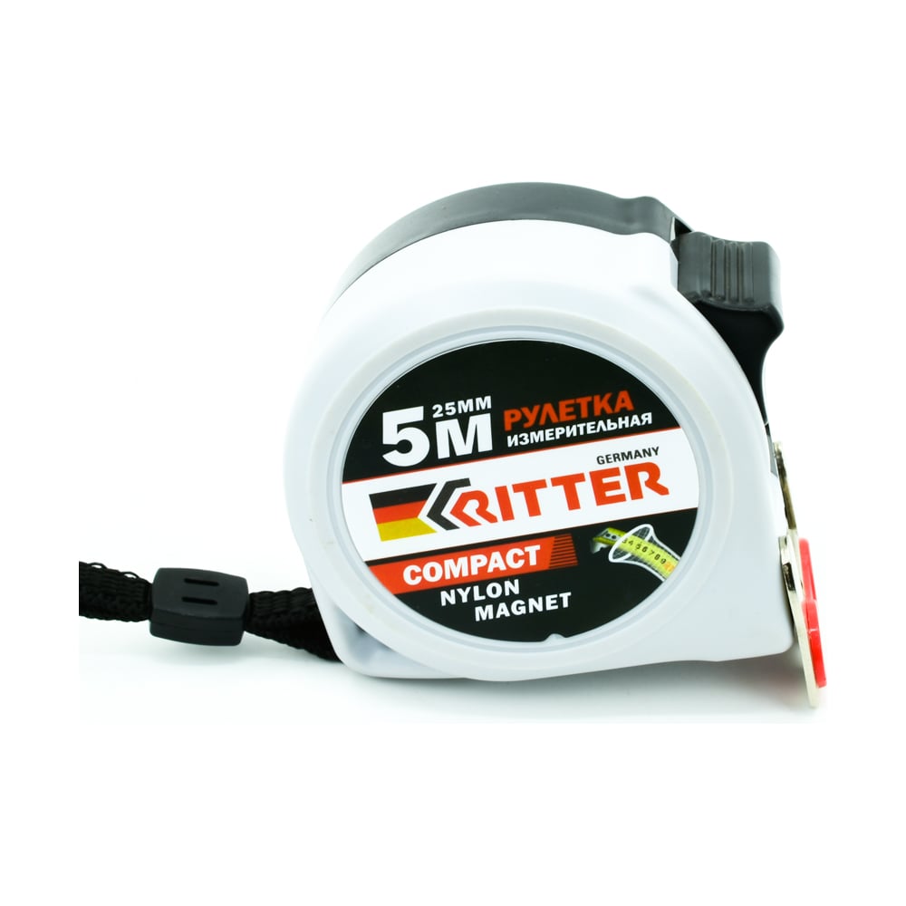 Измерительная рулетка RITTER Compact 5 м, 25 мм, магнит, двухсторонняя ...