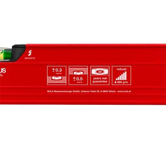 Уровень (L=60 см, 3 глазка) SOLA RED 3 60 01214801