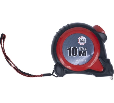 Рулетка Toolberg автостоп, 10 м, 25 мм 90004897217