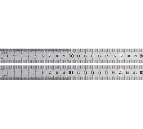 Линейка 300мм (нержавеющая сталь, двухсторонняя шкала) Biber 40162 тов-172036