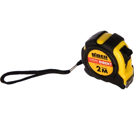 Рулетка (обрезиненный корпус, 2 м х 16 мм) Biber DIREKT 40101 тов-054499