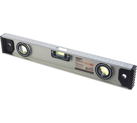 Двутавровый ударопрочный уровень 400 мм, 3 глазка Biber Профи 40301 тов-084722