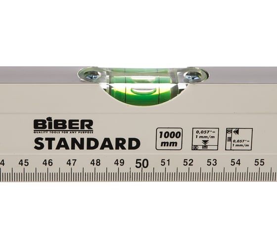 Уровень, 1000 мм, 2 глазка Biber Стандарт 40324 тов-084704