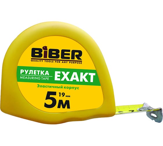 Рулетка (эластичный корпус, 5 м х 19 мм) Biber EXAKT 40113 тов-049304