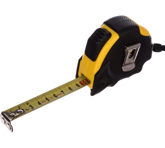 Рулетка (обрезиненный корпус, автофиксация, 3 м х 19 мм) Biber SUPER STOPPER 40122 тов-093327