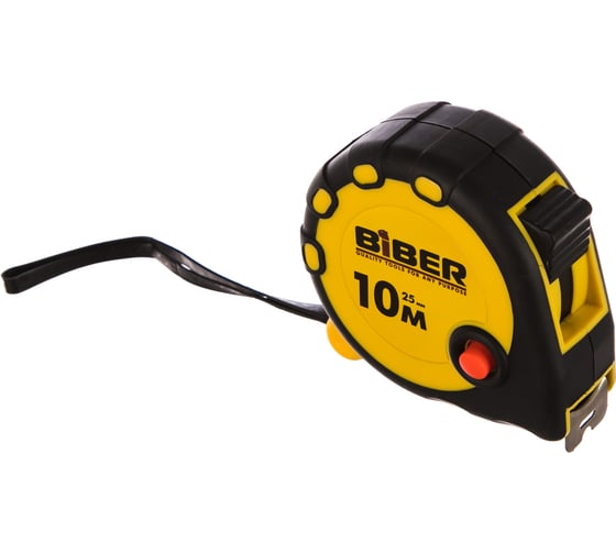 Рулетка (обрезиненный корпус, 10 м х 25 мм) Biber STANDART 40095 тов-173014