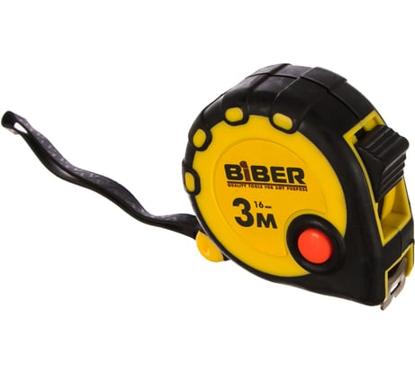 Рулетка (обрезиненный корпус, 3 м х 16 мм) Biber STANDART 40091 тов-173010