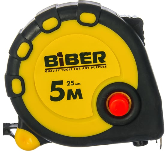 Рулетка (обрезиненный корпус, 5 м х 25 мм) Biber STANDART 40093 тов-173012