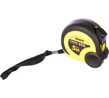 Рулетка (обрезиненный корпус, 5 м х 19 мм) Biber STIL 40082 тов-173006