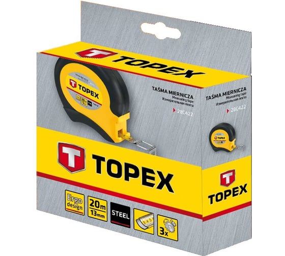 Измерительная стальная лента 20 м TOPEX 28C422