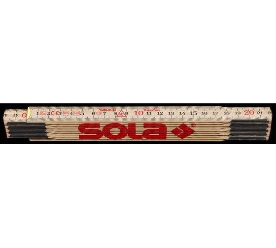 Складной метр (2 м, береза) SOLA H 2/10 53010201