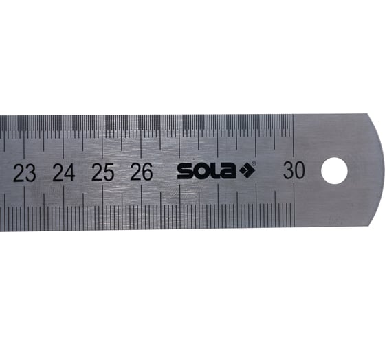Стальная негибкая линейка 300 мм SOLA LSB 300 56104201