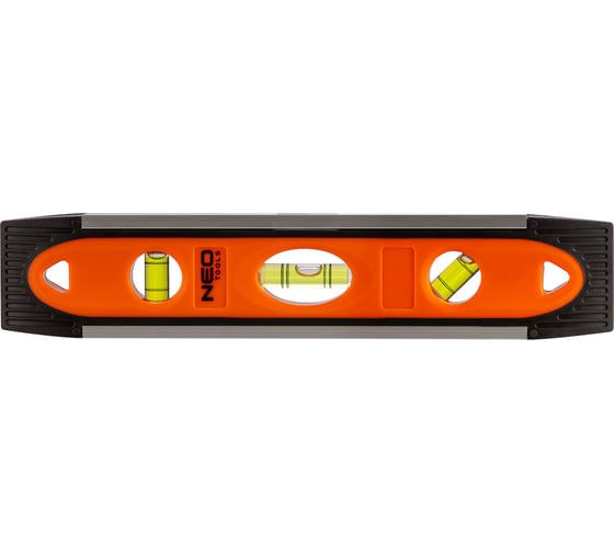 Уровень Torpedo с магнитом NEO Tools 230 мм 3 глазка 71-000