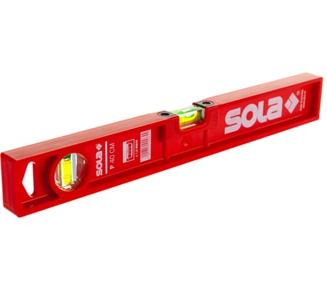 Пластиковый уровень, L=40 см, 2 глазка SOLA P 40 01410501