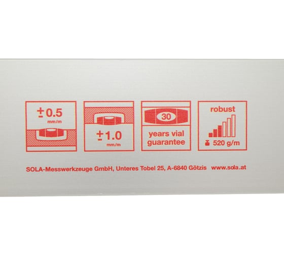 Уровень, L - 40 см, 2 глазка SOLA AV 40 01110501