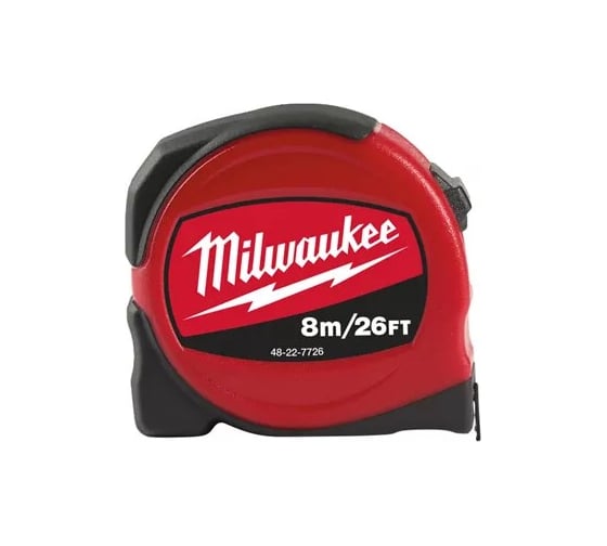 Рулетка 8м-26фт, ширина 25мм Milwaukee SLIM 48227726 1