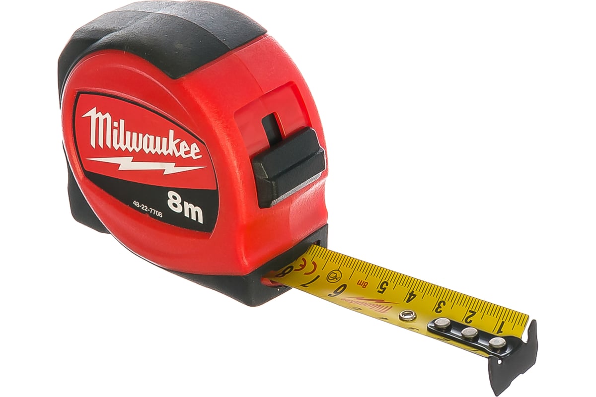 Рулетка 8м, ширина 25мм Milwaukee SLIM 48227708 - выгодная цена, отзывы ...