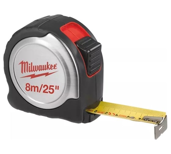 Рулетка 8м-26фт, ширина 25мм Milwaukee 4932451642 1