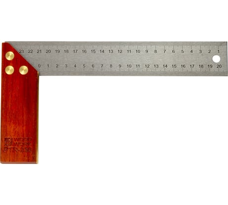 Угольник WOODWORK 250 мм, с деревянной базой PTR-250