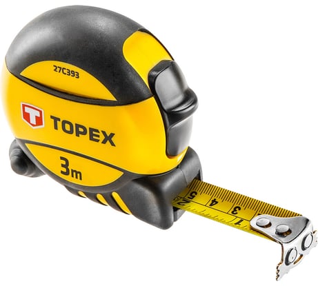 Рулетка, стальная лента 3 м x 16 мм TOPEX 27C393