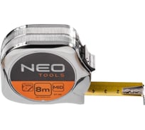 Рулетка, стальная лента 8 м x 25 мм NEO Tools 67-148