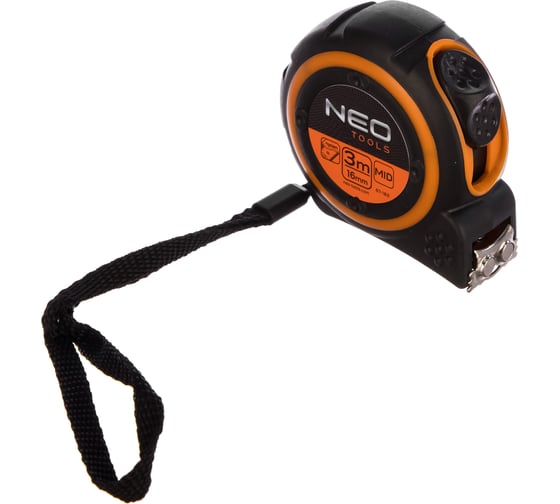 Рулетка NEO Tools двухкомпонентный корпус стальная лента 3 м x 19 мм магнит 67-183 1